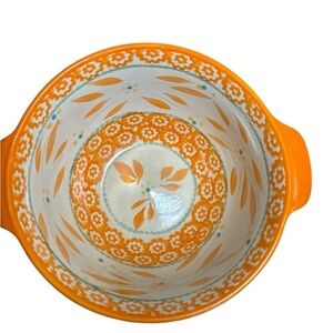 Temp-tations Ovenware by Tara Old World Orange 1.0/1.5 qt Mixing Serving Bowls